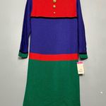 Neiman Marcus Vintage NWT  Ami Knits Color Block 90’s Knit Sweater Dress Size 12 Photo 0