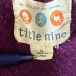 Title Nine  Women's Double Knit Long Sleeve Zip up Hooded Sweater Pink/Purple M Photo 2