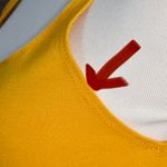 ZARA  Black Gold White Colorblock Bodycon Jersey Dress MEDIUM‎ Chic Modernist NWT Photo 4