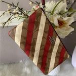 Coach Stripped Red and White Wristlet NWOT Photo 1
