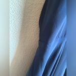 Jenny Packham Midnight Navy Blue Chiffon Halter Tie Midi Bridesmaid Dress 14 Photo 5