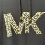 Michael Kors Black Hoodie dress with Leopard MK Logo Photo 3