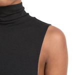 Vince  Side Slit Sleeveless Turtleneck Midi Dress Black Size S Photo 3