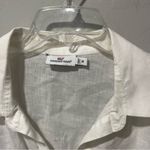 Vineyard Vines Vineyards Vines Linen Blend Tunic Top White Relaxed Collared Shirt Medium Photo 4
