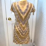 Anthropologie Maronie π― cotton tie dye tan/lavender tee shirt dress. Size M NWT Photo 5