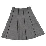 ZARA  Basic Black Tweed Striped High Waisted Pleated A Line Mini Skirt Size XS Photo 3