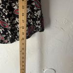 Vintage New Frontier Skirt Top‎ Set Vintage Large Paisley Floral Rayon Western Black Photo 10