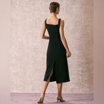 RIHOAS The Black Square Neck Sheath Midi Dress Size XS Photo 4