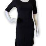H&M Solid Black Casual Mid Sleeve Dress  Photo 4