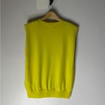 Banana Republic  Cashmere Sleeveless Sweater Padded Shoulders Yellow Small Photo 1
