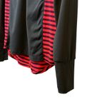 Hannah Running Pullover Top Women's M Black Red Striped Athletic Thumb Hole # Size M Photo 4