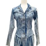 Vintage 80s Hollywood Blvd Acid Wash Denim Western Cowgirl Dress Women’s Size 6 Blue Photo 5