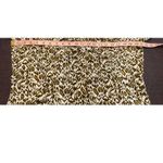 Jones New York Sport Animal Print Long Sleeve Button Up Roll Tab Blouse XL Brown Photo 2