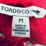 Toad & Co  Chaka Skirt Sz M Organic Cotton Blend Red Floral Poppy Beachy Boho Photo 3