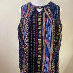 Velzera 🆕 Navy Geometric Sleeveless Shift Dress M🆕 Photo 2