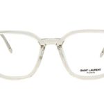 Saint Laurent NEW 53mm Transparent Round Optical Eyeglasses Beige Photo 0