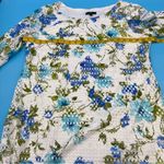 R&K Sheath Lace Floral 3/4 Bell Sleeve Top Size 18 Blue Photo 6