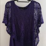 Enfocus Studio , New Asymmetrical Purple Lace Dress, size 12 Photo 2