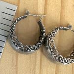 Sterling Silver Filigree Hoop Earrings Photo 5
