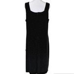 Vintage Beaded Velour Square Neck Knee Length Sleeveless Evening Dress Size L Size L Photo 5