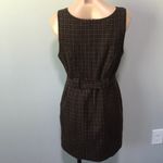 Old Navy  Vintage Wool Plaid Twee Dress Brown 6 Photo 4
