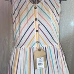True Craft NWT M pockets Striped Multicolor Sleeveless Dress Photo 5
