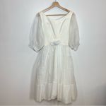 Vintage Emma doml union made bridal mini dress flower White Size XS Photo 3