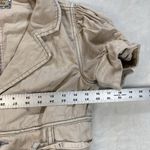Free People Free People Cropped Denim utility Jacket Womens 8 Beige Puff Short Sleeve Y2k Photo 1
