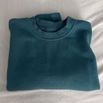 H&M teal crewneck Photo 1