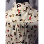 Dog Puppy Sleeveless Blouse Womens Small S V Neck Photo 6