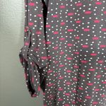 Avarnas Women's Y2K Gray Crown Print Henley Top Photo 3