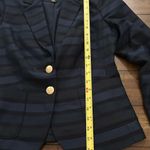 Banana Republic  Women’s Lined Black Navy Blue Blazer Gold Buttons Size Small Photo 9