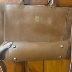 Build Your Zip Top Brown Leather Tote Bag Photo 6