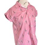 Bonobos Womens Riviera Button Up Shirt Blouse Rachel Levit Ruiz XS Pink Western Photo 1