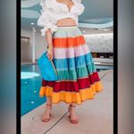 Zimmermann NWOT  Riders Multi Tiered Midi Skirt Flare Size 0/XS Photo 8