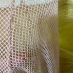 A Bikini a Day + Missguided Blush Mesh Long Sleeve Crop Top Pink Size 4 Photo 2