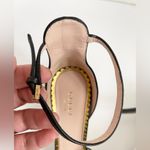 Gucci Black Nappa Leather Charlotte Queen Margaret bee embellished heels EU 38.5 Photo 5