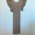 All in Favor  Tan and White Jumpsuit with Elegant Stripes Photo 5