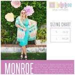 LuLaRoe Monroe Floral Print Sheer Fringe Long Kimono Duster Cardigan Sz S Photo 6