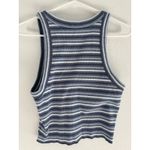 Aerie Womens Size Medium Navy White Stripe Cropped Power Tank Y2k Boho 90s Photo 1
