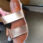 MIA Rose Gold Metallic Platform Sandals Photo 4