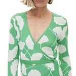 Diane Von Furstenberg  x Target Ginkgo Green Long Cardigan Knit Wrap Sweater New Photo 11