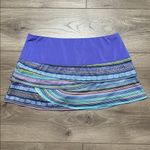Two Lucky In Love Layered Tennis Skirt Skort Blue Purple Size Large Photo 2