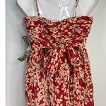 Donna Ricco Pomegranate Floral Silk Sweetheart Neck Empire Waist Dress Women's 8 Photo 3