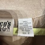 Chico's Tan Genuine Suede Leather Vintage Native Tribal Jacket Sz 2 Photo 5