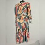 Boamar Zain Collage Leaves Cover Up Dress Size Medium Pink Photo 8