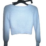 Happily Grey NWT Women's Blue Sweater Cropped Size Medium Photo 1