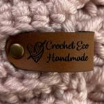 Women's Pink Crochet Ribbed Knit Handmade Detachable Pom Pom Beanie Hat One Size Photo 3