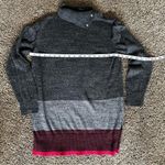 Gap turtleneck sweater gray pink snap neckline Photo 8