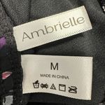 Ambrielle | NWT | Medium | One Piece Swimsuit Black Pink Silver Floral Pattern Photo 8